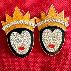 Disney Inspired Evil Queen Rhinestone Enamel 2” Earrings Jewelry Snow White